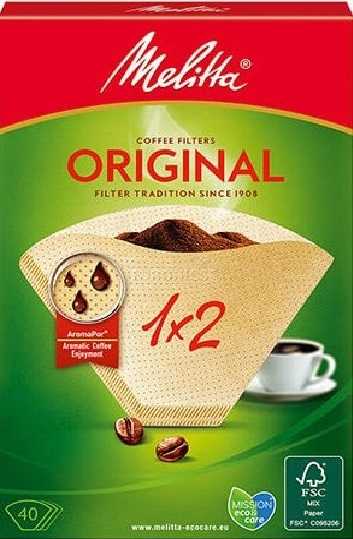 ميليتا 1*2 فلتر قهوه 40 فلتر - Melitta 1x2 Coffee Filter 40s