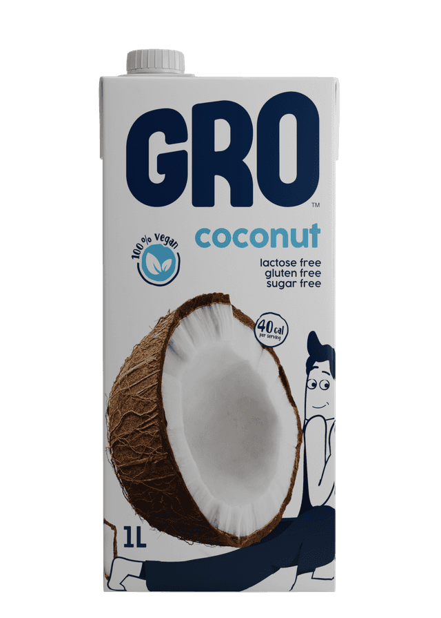 جرو لبن جوز هند خالى من اللاكتوز -الجلوتين-سكر 1لتر - Gro Coconut Milk Lactous ,gluten, sugar free 1L