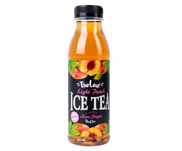 شاى مثلج  لايت بالخوخ بدون سكر 370مل - The Leaf light Peach Ice Tea Zero Sugar 370ml