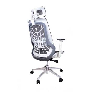 Luxury executive office chair swivel ergonomic office chairs white & gray