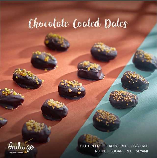 Chocolate coated dates