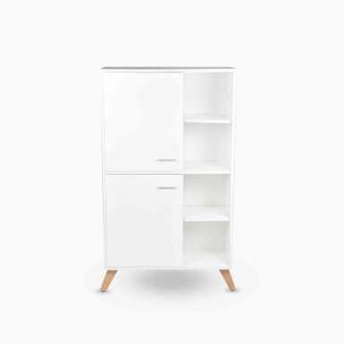 white storage cabinet