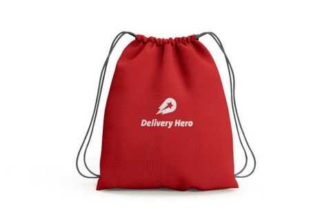 delivery hero drawstring bag