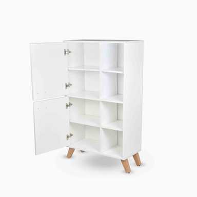 white storage cabinet