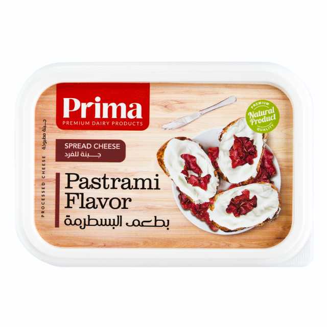 Spread Cheese with Pastrami Flavor 240g  جبنه مطبوخة بطعم البسطرمة ٢٤٠جم