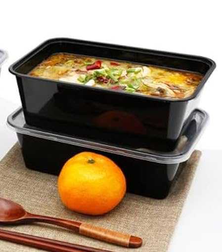 علبة تلاجة و ميكروويف 750 مل ابيض/اسود/شفاف بالغطاء  white/black/transparent Refrigerator and microwave box with lid