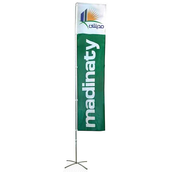 outdoor L-shape flag stand410 siz 85*350