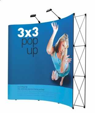 pop up curved 3*3