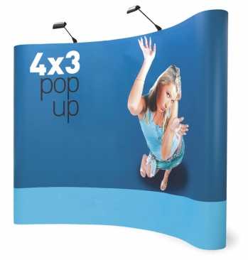 pop up curved 3*4