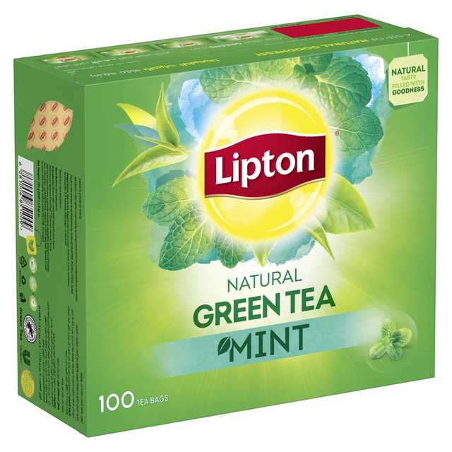 ليبتون شاي اخضر بالنعناع 100 فتله