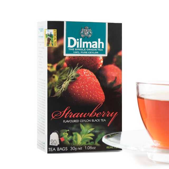 Dilmah 20 tea bags STRAWBERRY - ديلما شاي 20 فتلة فراولة