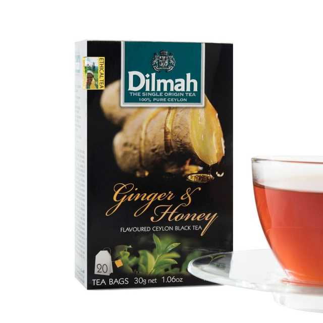 Dilmah 20 tea bags GINGER & HONEY - ديلما شاي 20 فتلة جنزبيل و عسل