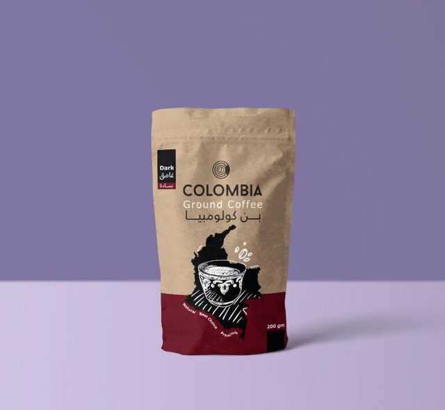 Colombia Coffee dark - قهوة كولومبيا غامق ساده