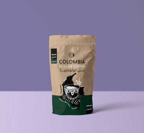 Colombia Coffee Dark 200 gm - قهوة كولومبيا غامق محوج