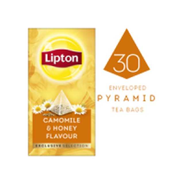 Chamomile & Honey Pyramid Tea - شاى ليبتون كاموميل بالعسل هرمي 30 فتلة