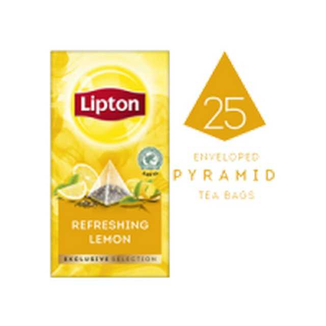Refreshing Lemon Pyramid Tea - شاى ليبتون ليمون هرمي 25 فتلة